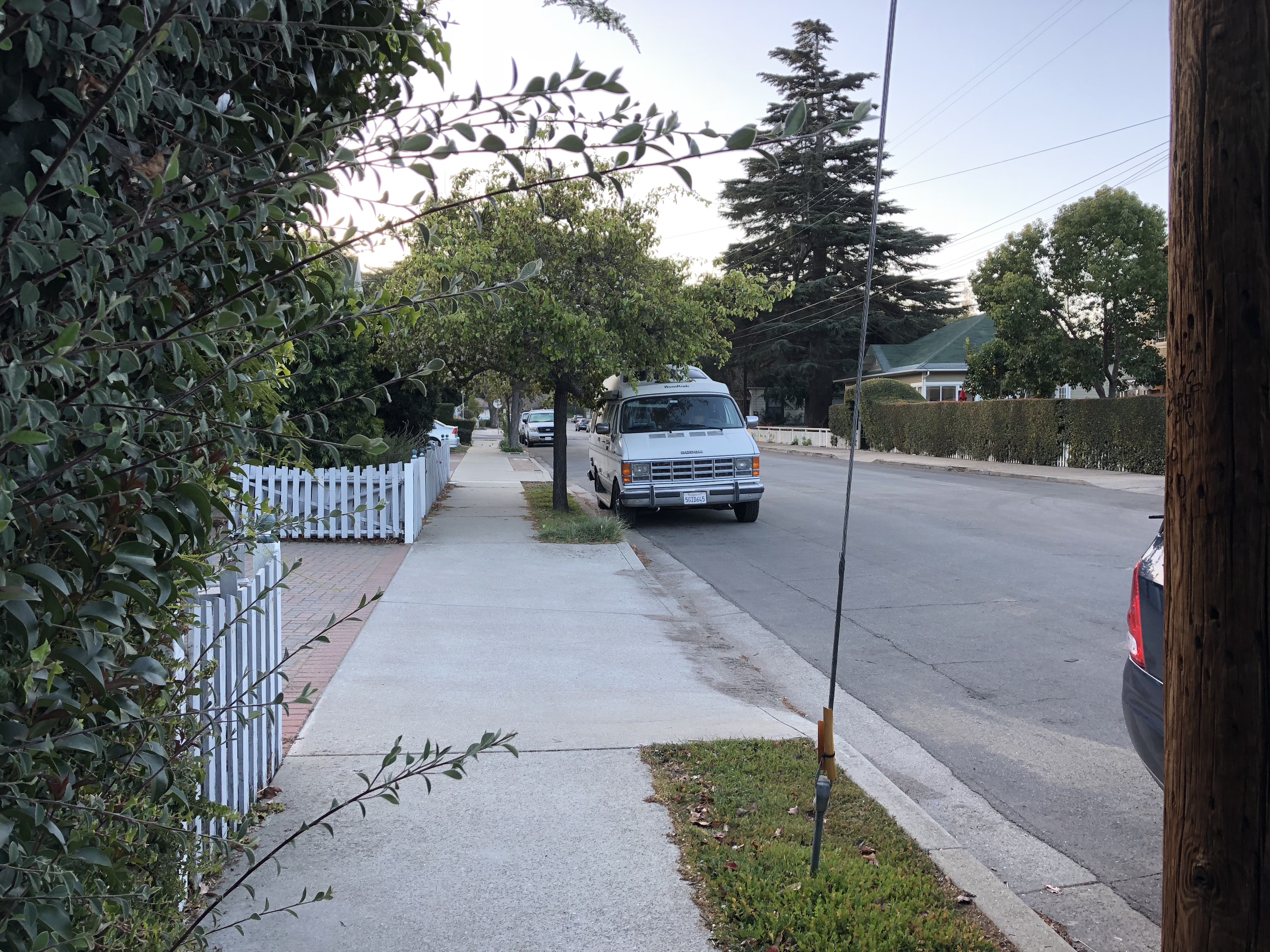 A Roadtrek parked on the street