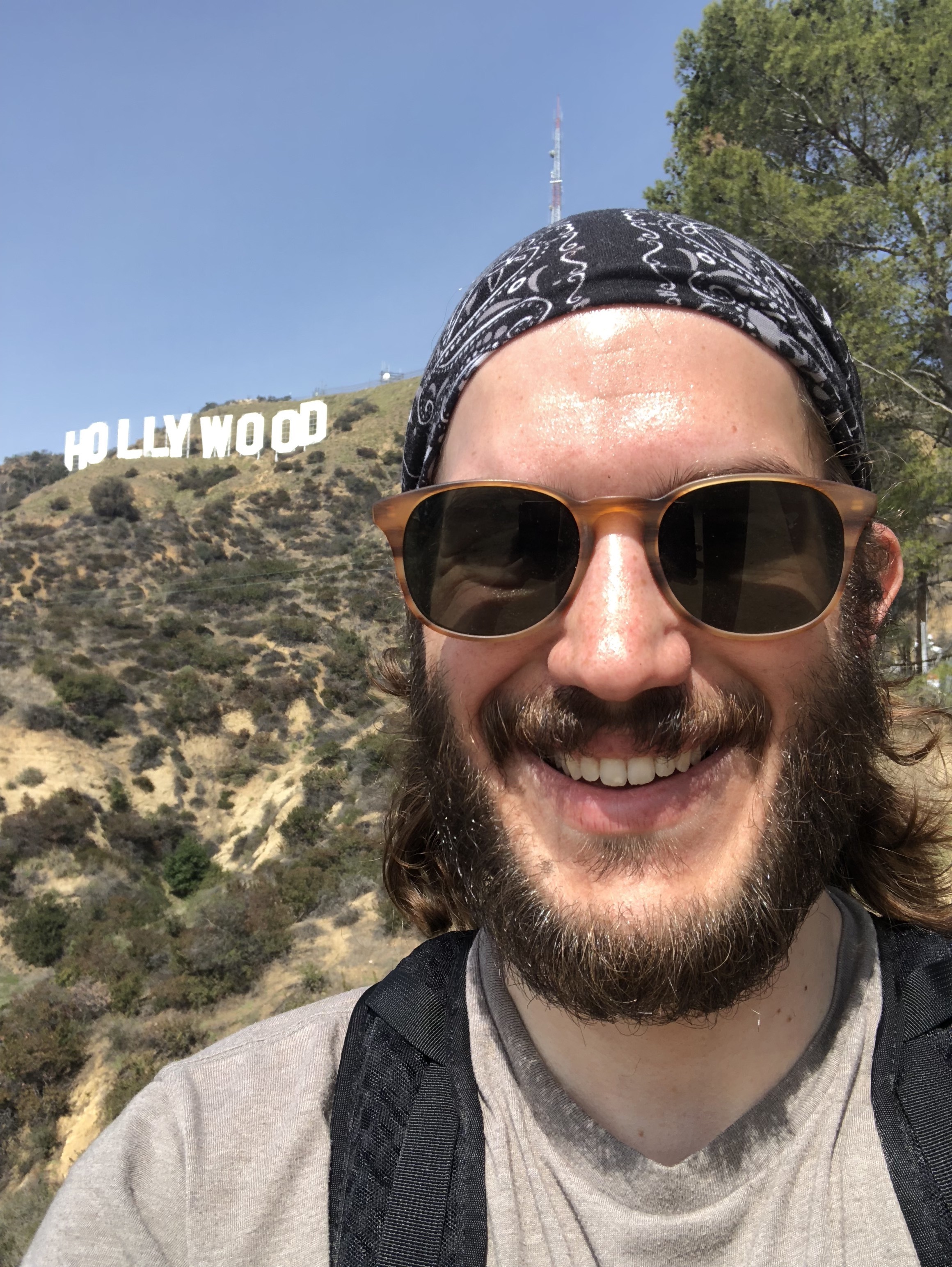 Dana in front of the Hollywood Sign