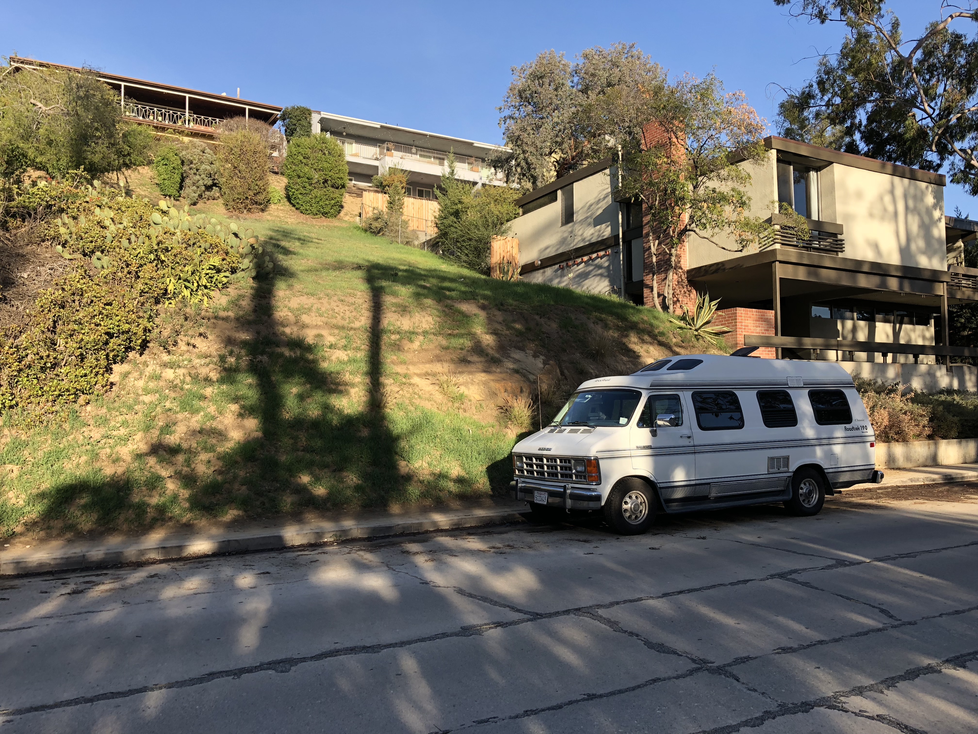 My van near Silver Lake Reservoir